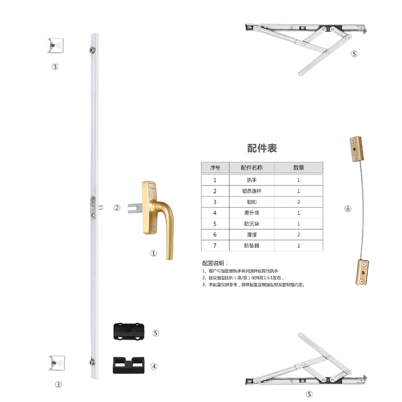 C槽口外平开窗系统SP10-C